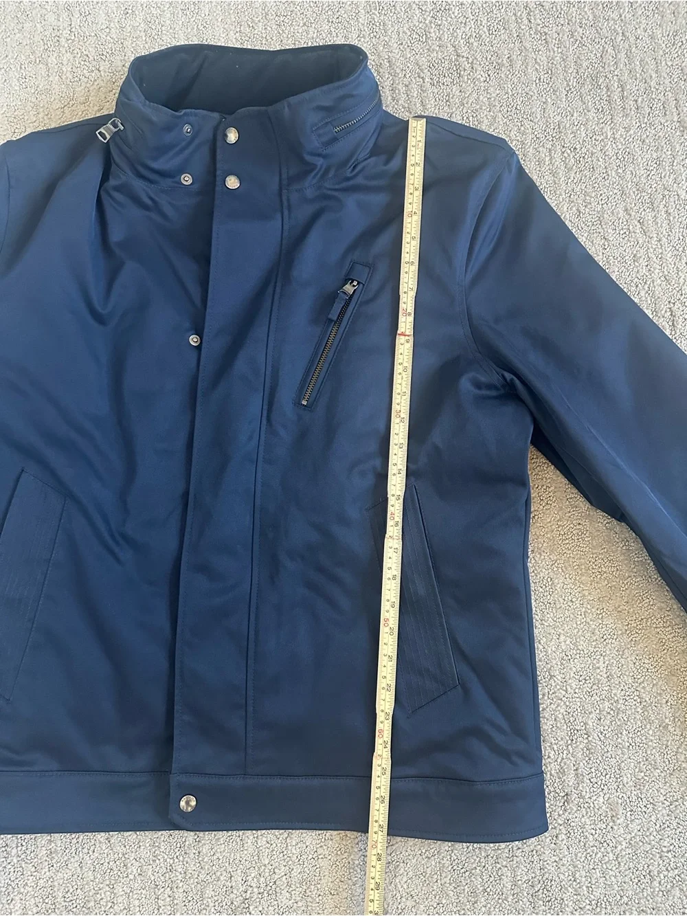 Banana Republic Water-Resistant Insulated Jacket Hidden Hood Men’s XL Navy